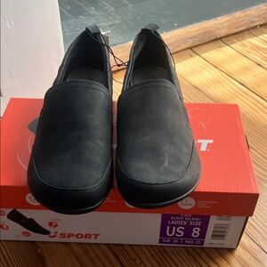 Skechers Women's Black Slip-On Flats - Size US 8